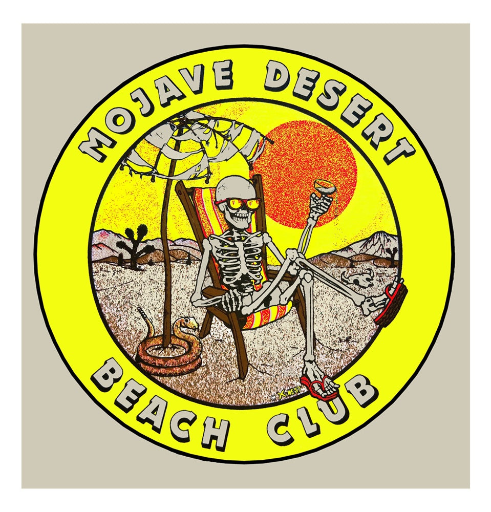 Mojave Desert Beach Club T Shirt Vintage Art